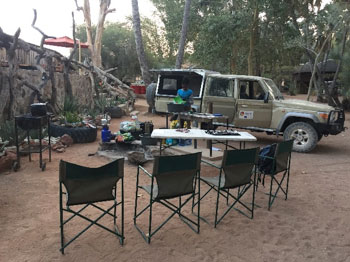 Figure 1. Epupa falls campsite, where the team stayed 